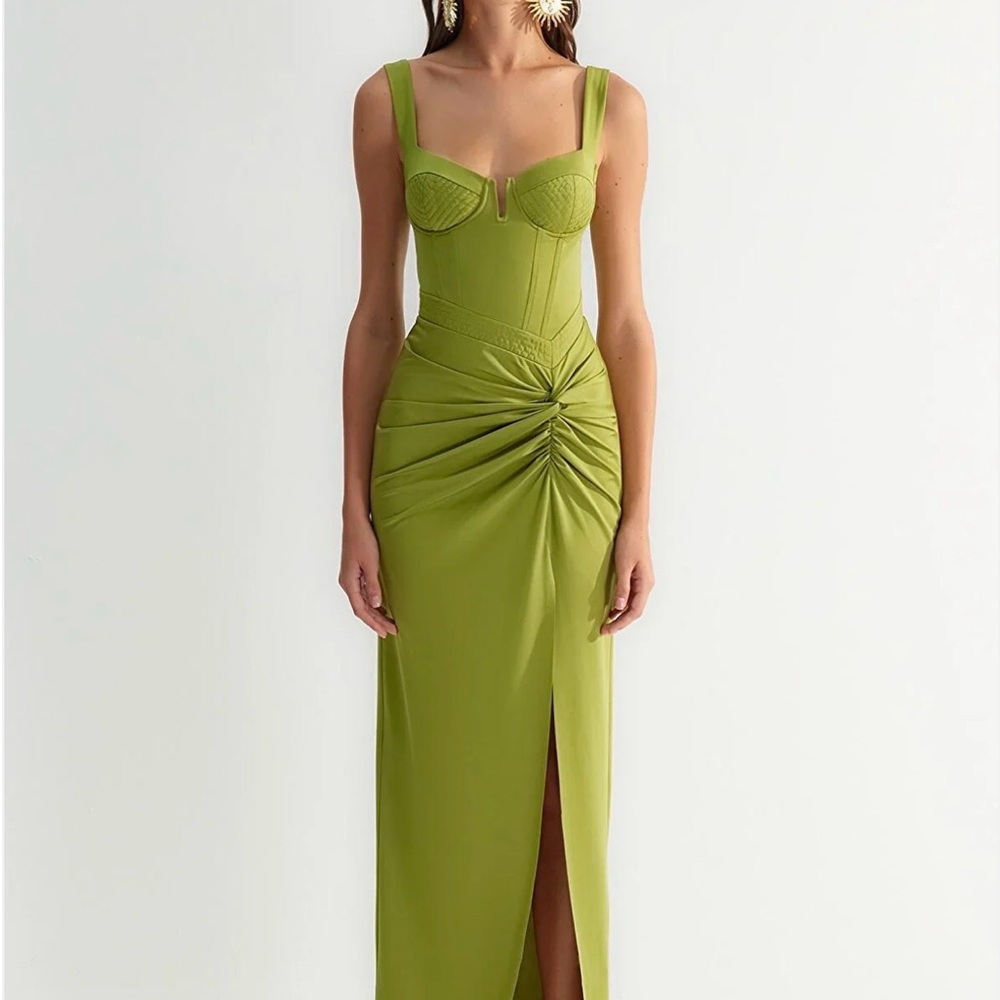Wear Hause Green Klarina Sleeveless Dress